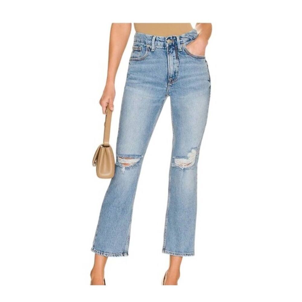 Good American Jeans Good 90s Cropped Icon Indigo068 Wash Sz 10/30